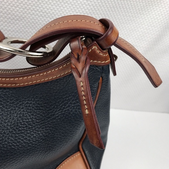 DOONEY & BOURKE Vintage Blue Pebble Leather Hobo Hand Shoulder Bag - Picture 3 of 14